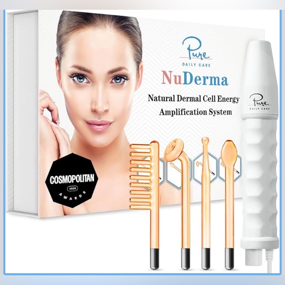 Pure Daily Care NuDerma Handheld Skin Therapy Wand Machine w/Neon